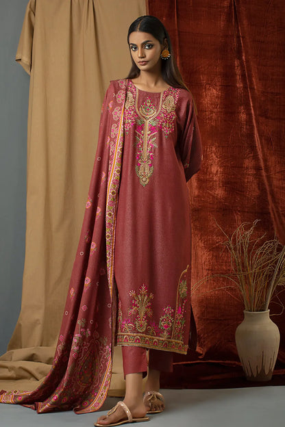 3 Piece – Premium Embroidered Karandi – 8298