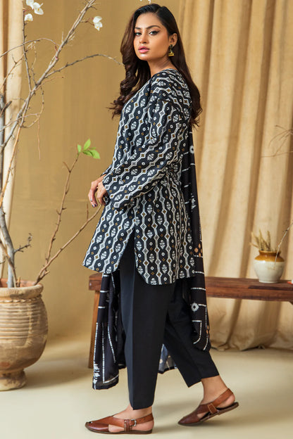 3 PIECE - PREMIUM PRINTED KHADDAR - 8431