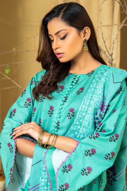 3 PIECE - PREMIUM PRINTED KHADDAR - 8438