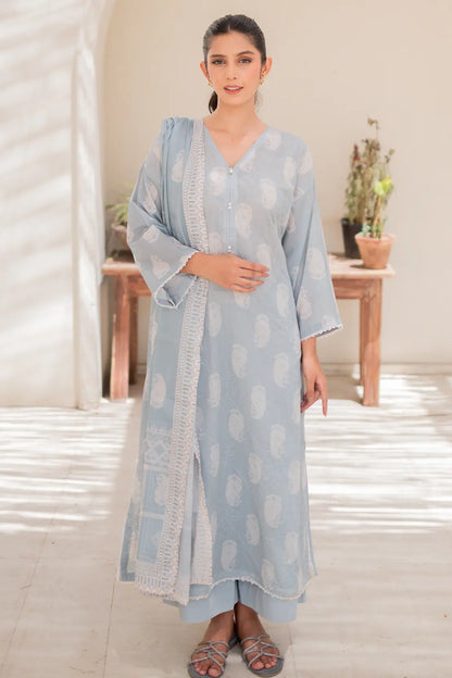 3 Piece - Embroidered Lawn - 8488