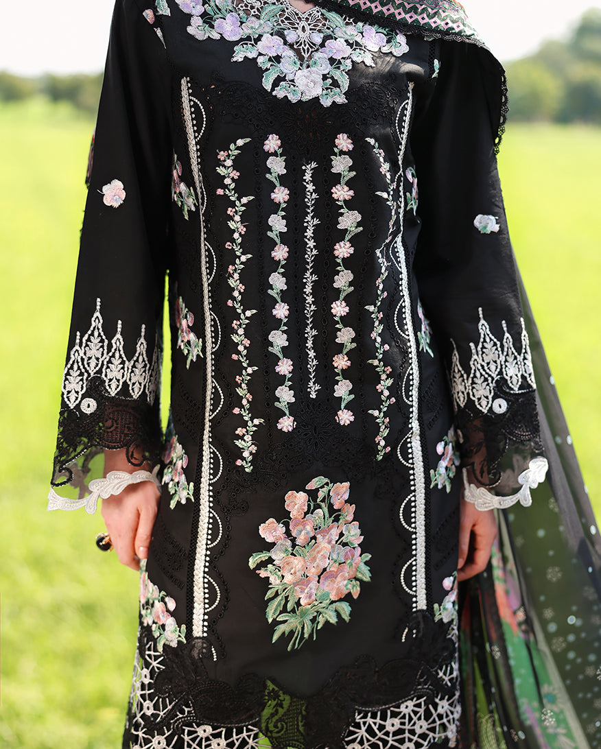 Mushq | Secret Garden - Chikankari Embroidered Lawn | Nightshade Bloom