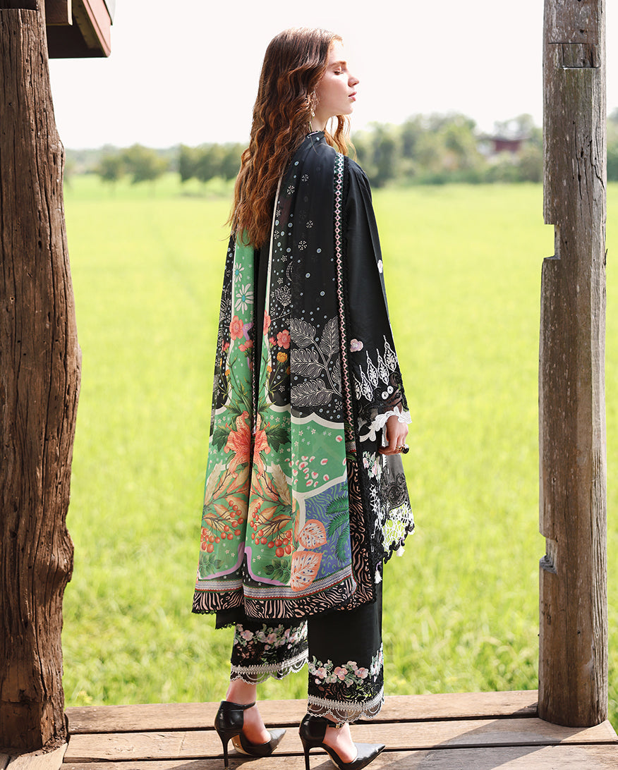 Mushq | Secret Garden - Chikankari Embroidered Lawn | Nightshade Bloom