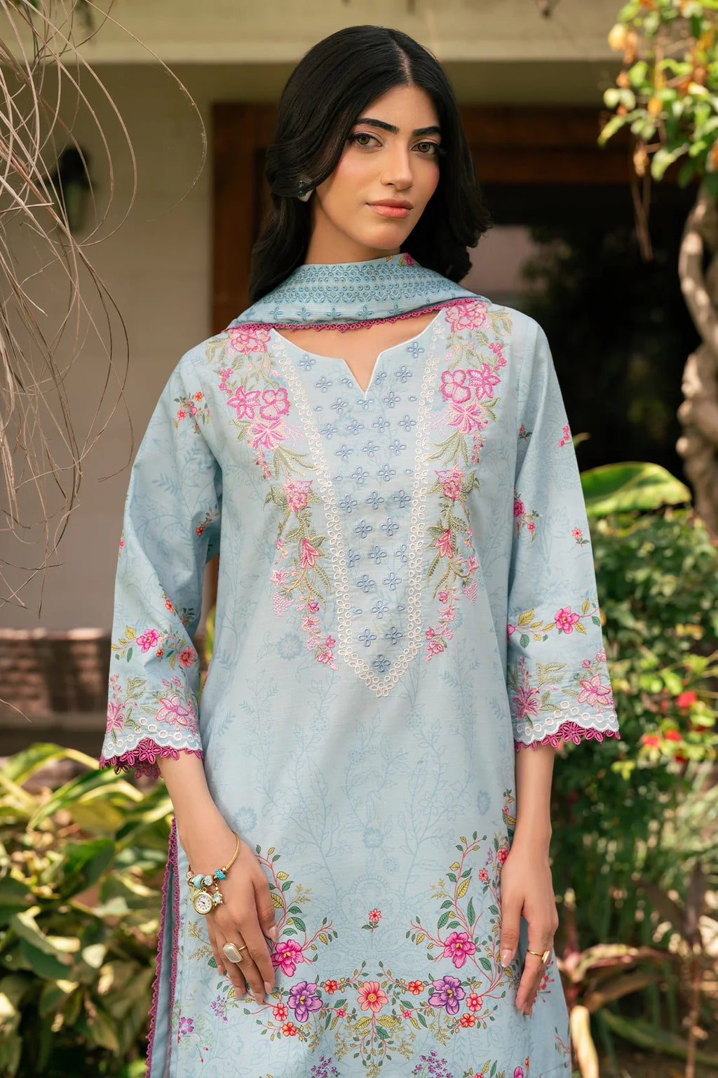 Rashid | Orissa Permium Embroidered Lawn | 3755