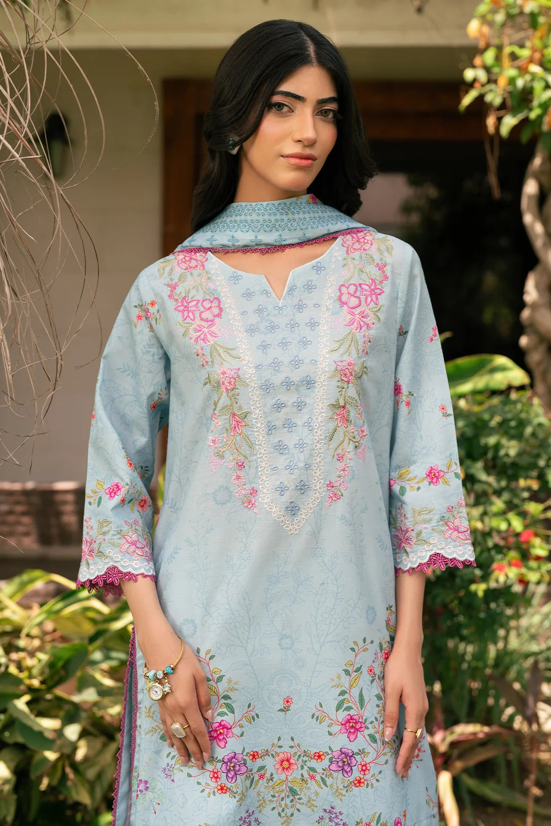 Rashid | Orissa Permium Embroidered Lawn | 3755