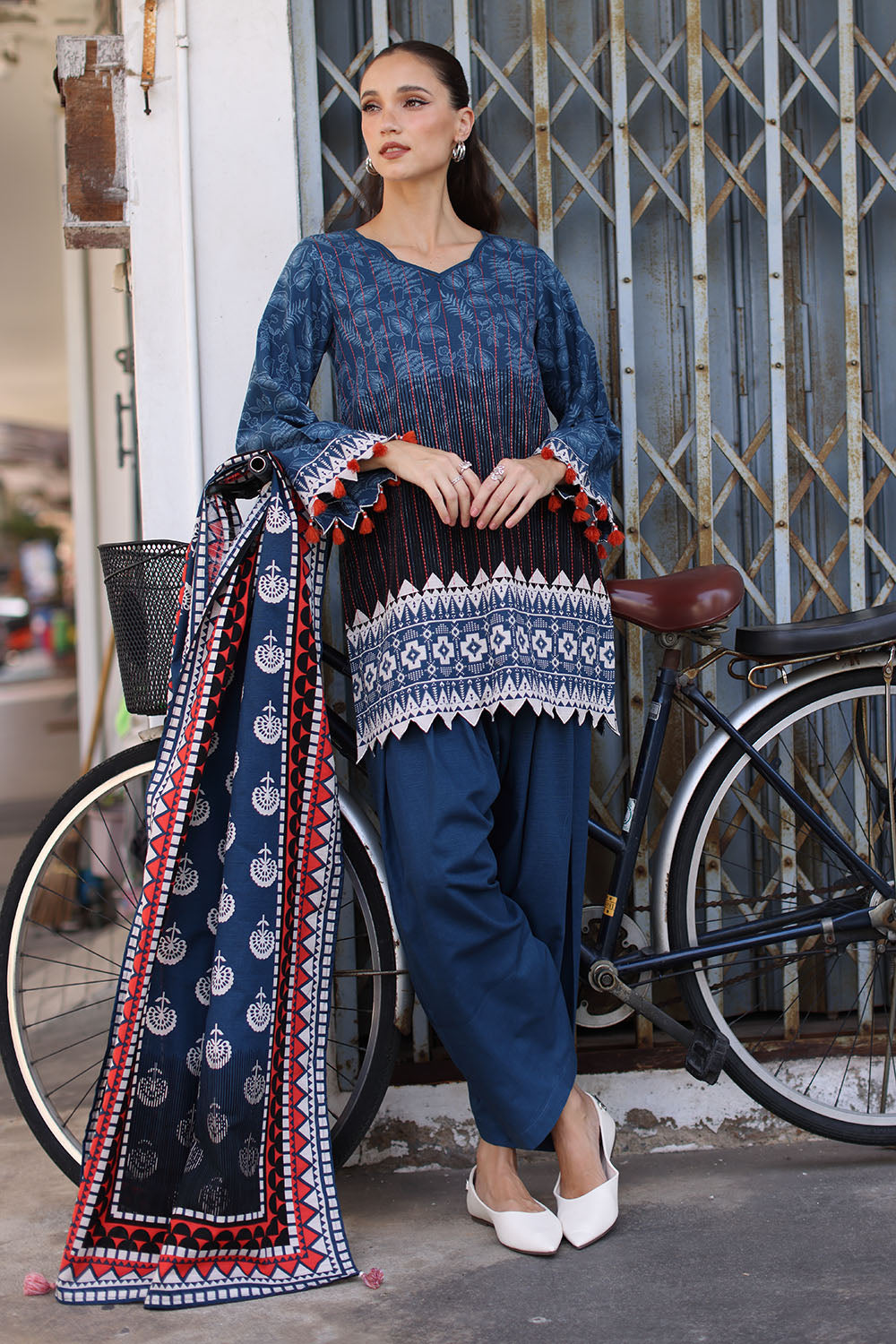 Gul Ahmad | Embroidered Printed Karandi Winter | K-52048