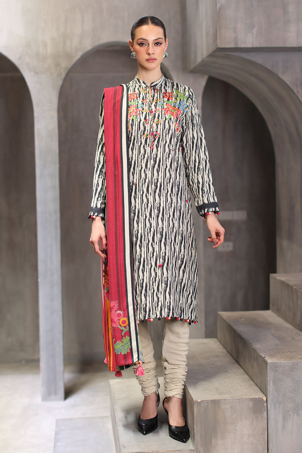 Gul Ahmad | Embroidered Printed Karandi Winter | AY-62010