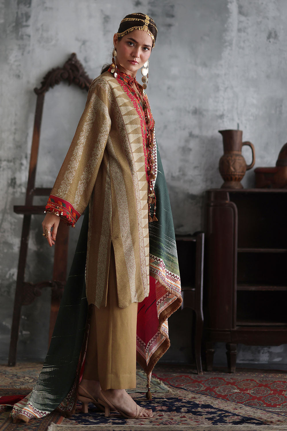 Gul Ahmad | Embroidered Printed Karandi Winter | AY-62015