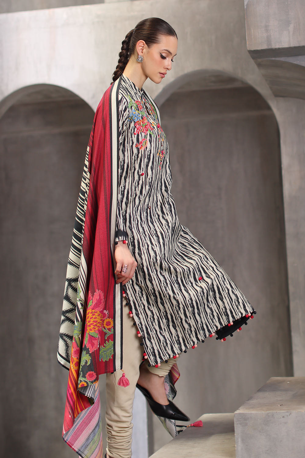 Gul Ahmad | Embroidered Printed Karandi Winter | AY-62010