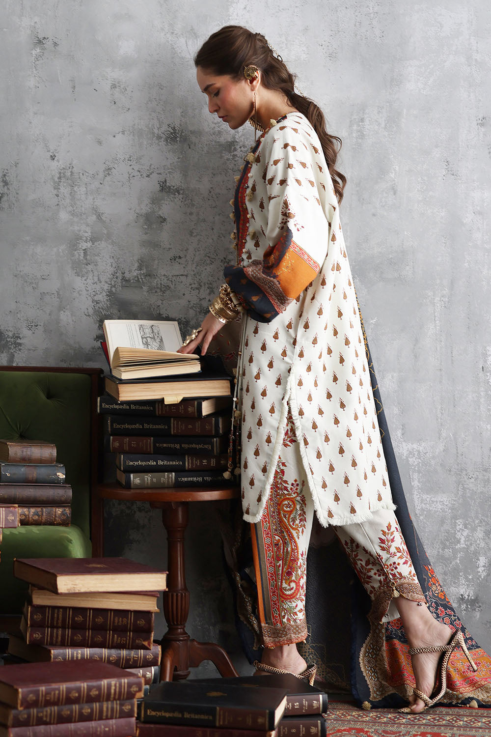 Gul Ahmad | Embroidered Printed Karandi Winter | AY-62014
