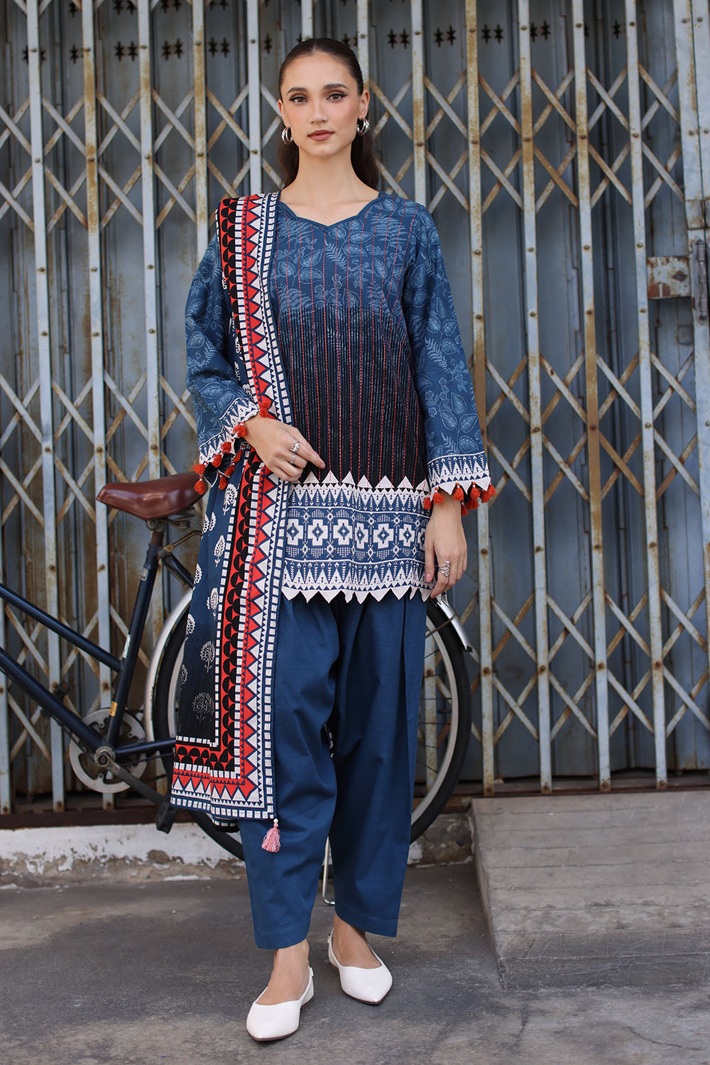 Gul Ahmad | Embroidered Printed Karandi Winter | K-52048
