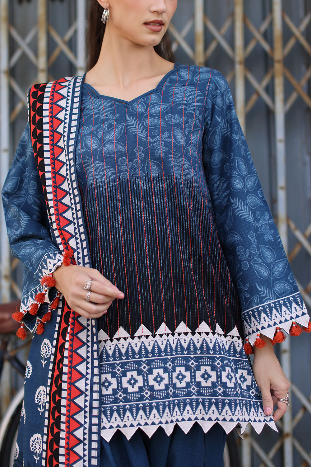 Gul Ahmad | Embroidered Printed Karandi Winter | K-52048