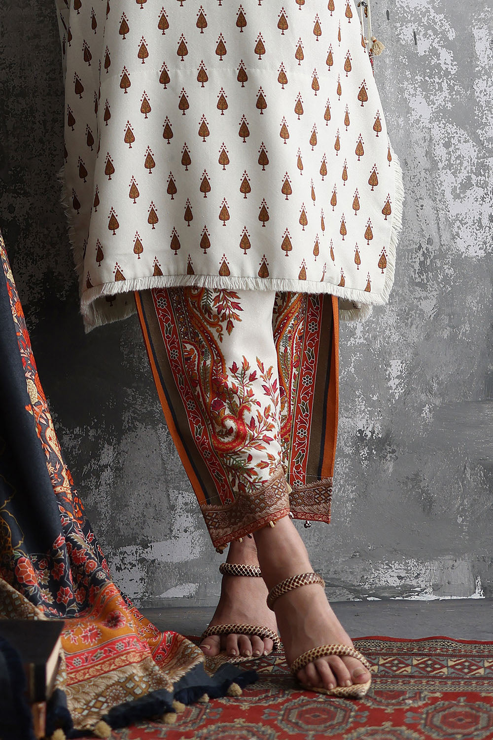 Gul Ahmad | Embroidered Printed Karandi Winter | AY-62014