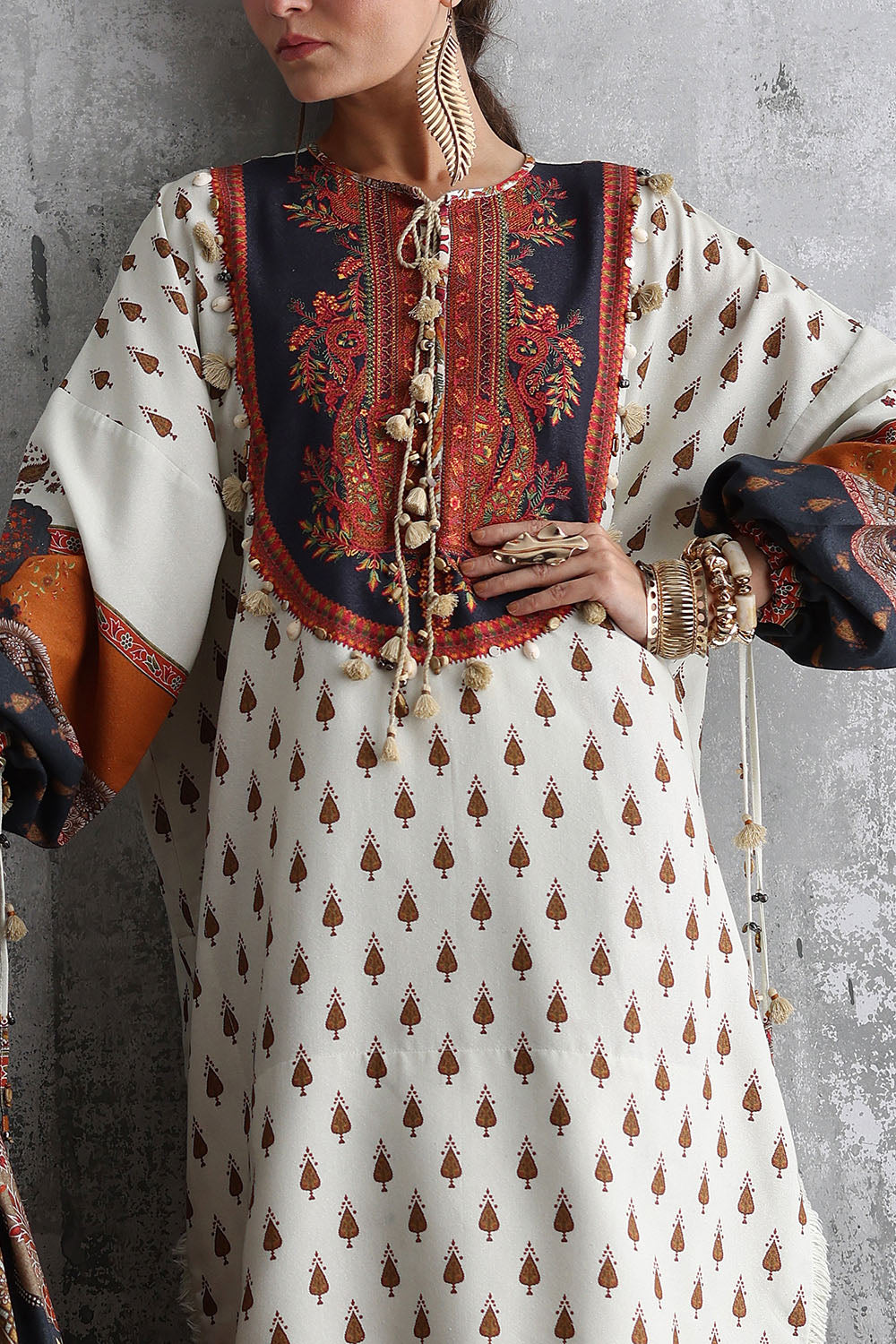 Gul Ahmad | Embroidered Printed Karandi Winter | AY-62014