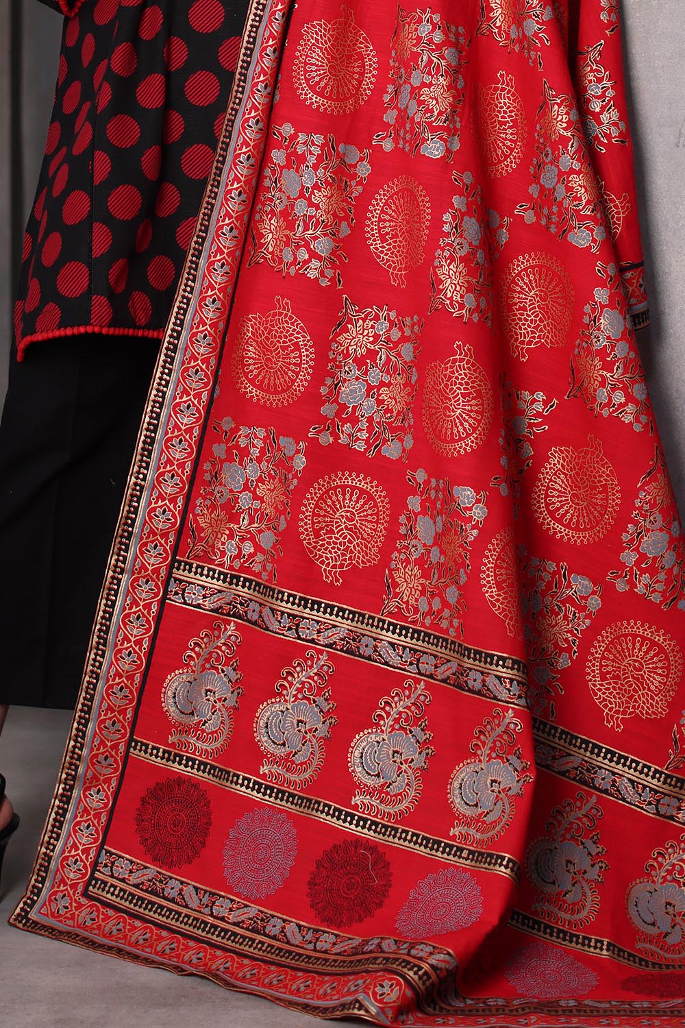 Gul Ahmad | Embroidered Printed Karandi Winter | K-52051