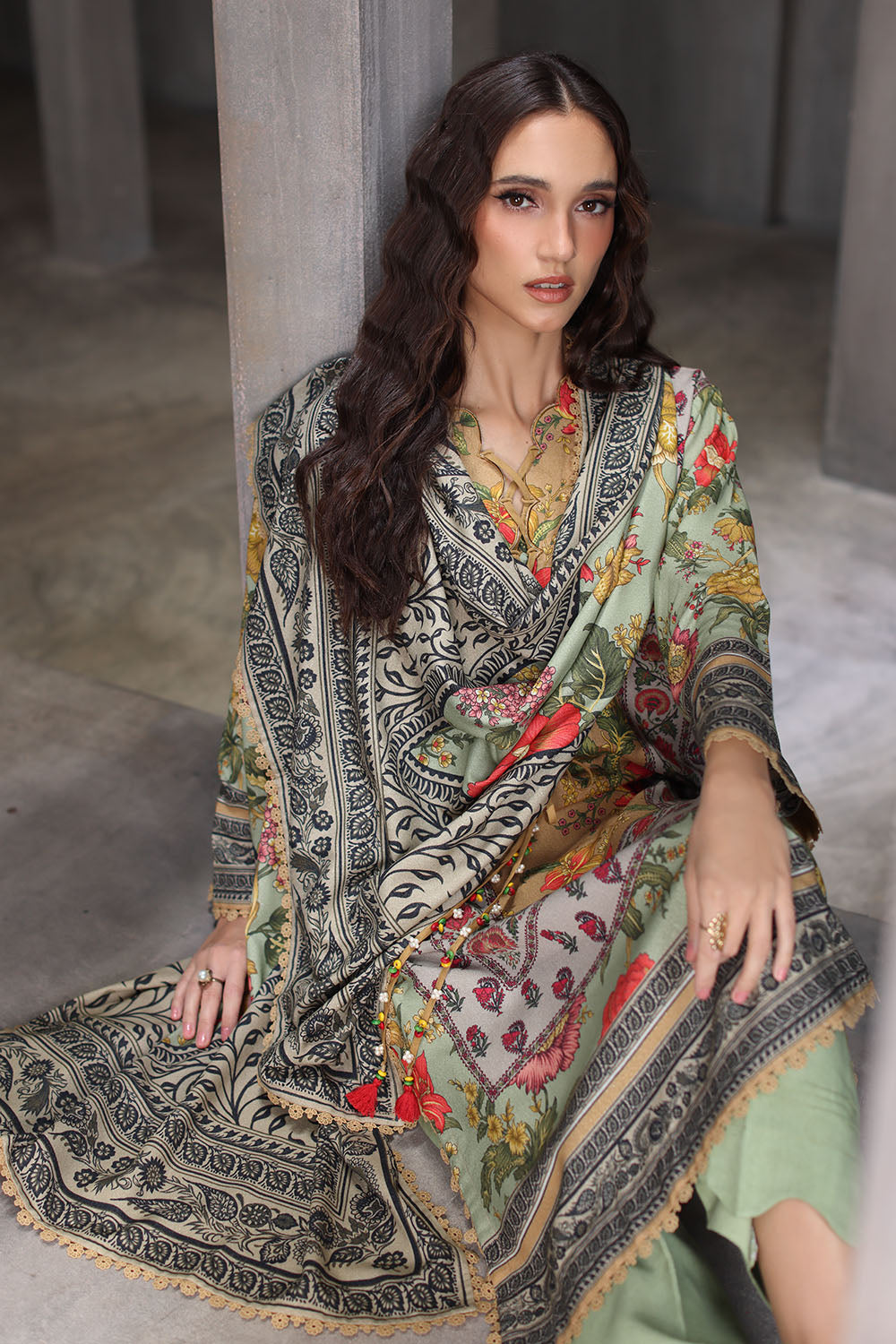 Gul Ahmad | Printed Karandi Winter | AY-62026
