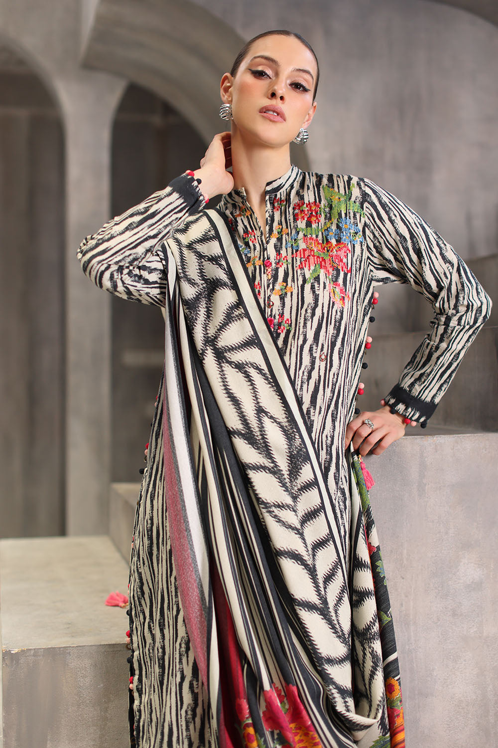 Gul Ahmad | Embroidered Printed Karandi Winter | AY-62010