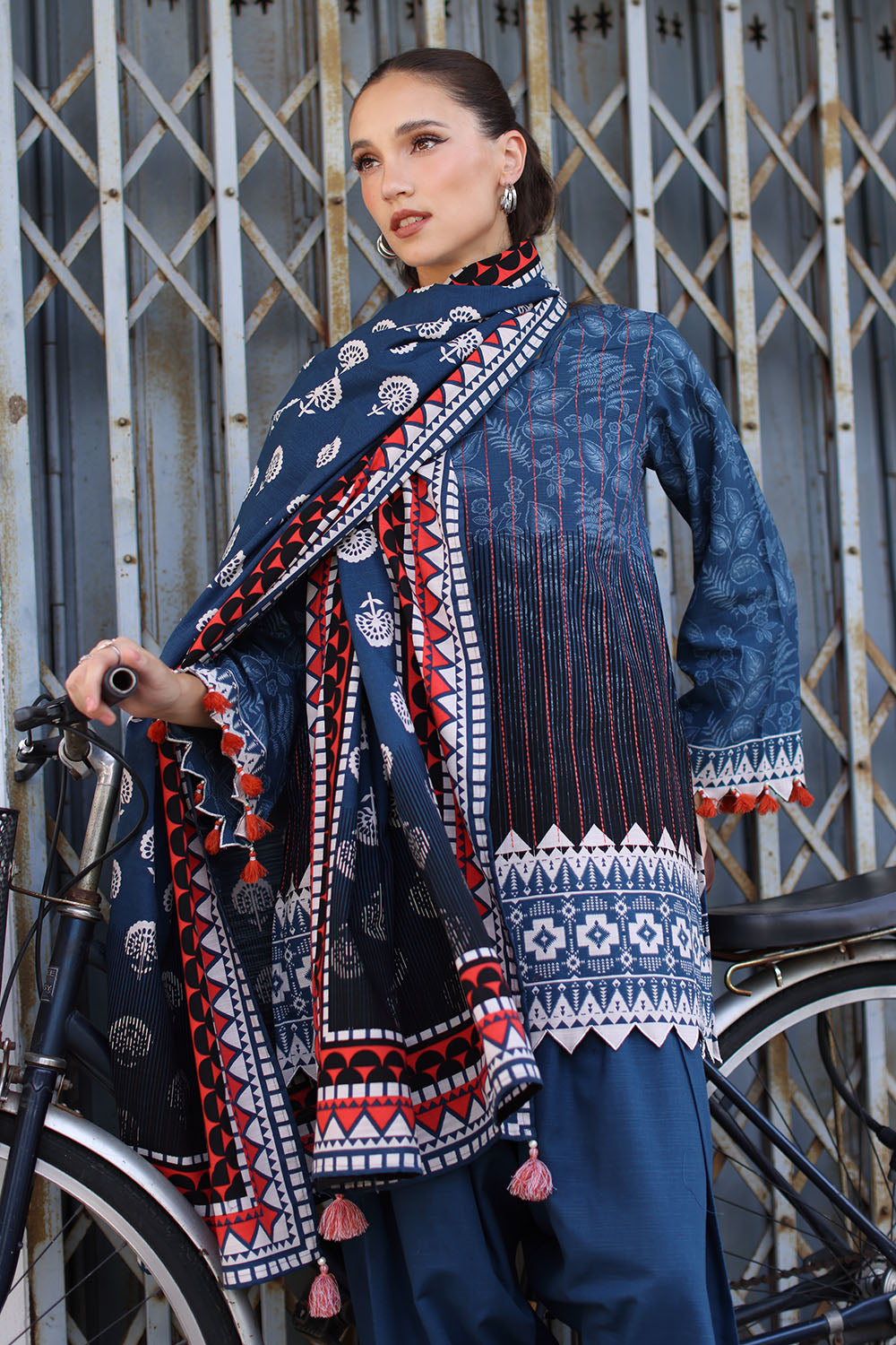 Gul Ahmad | Embroidered Printed Karandi Winter | K-52048