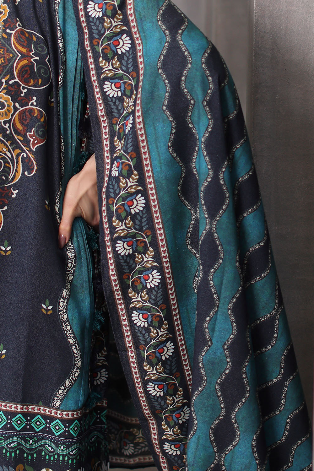 Gul Ahmad | Embroidered Printed Karandi Winter | AY-62023