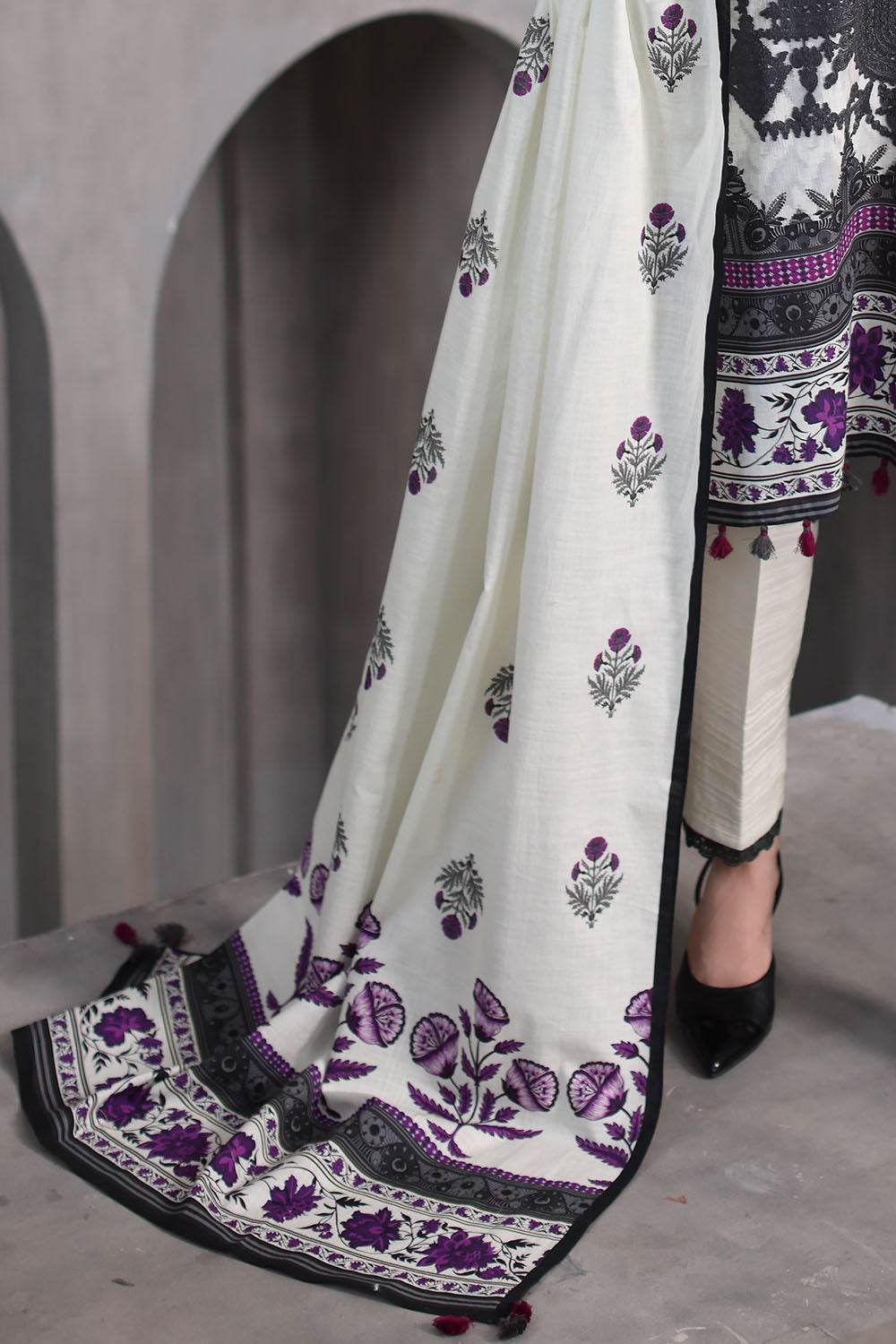 Gul Ahmad | Embroidered Printed Khaddar Winter | K-62055