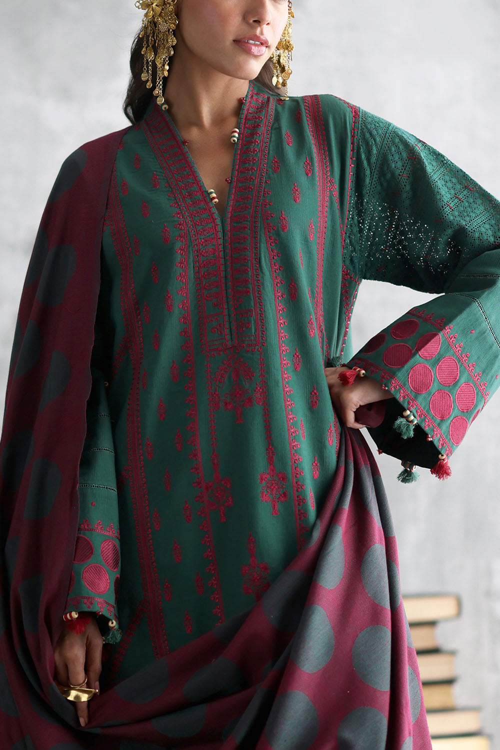 Gul Ahmad | Embroidered Khaddar Winter | AP-62036