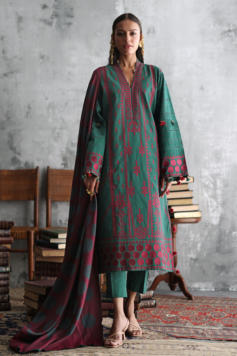 Gul Ahmad | Embroidered Khaddar Winter | AP-62036