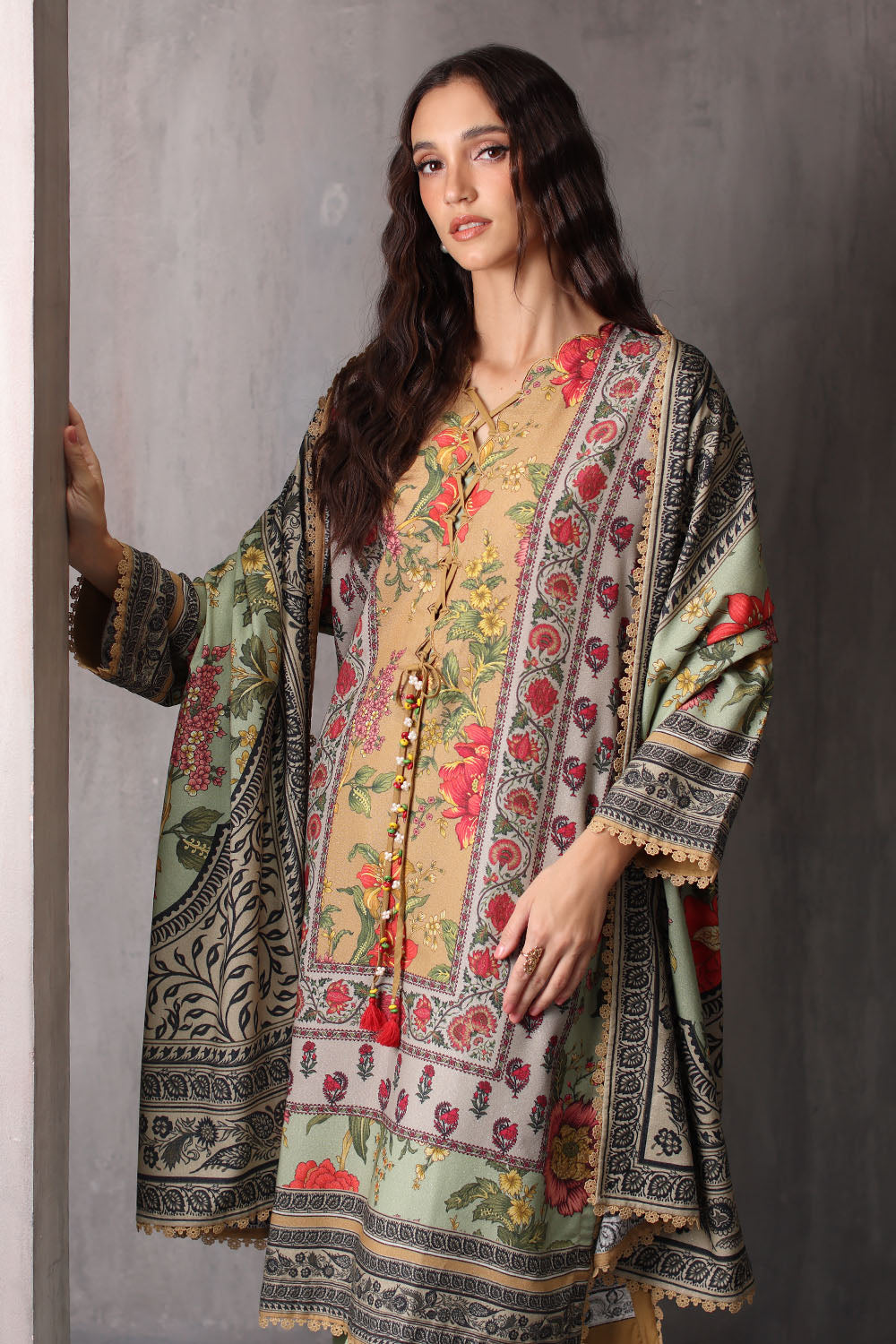 Gul Ahmad | Printed Karandi Winter | AY-62026