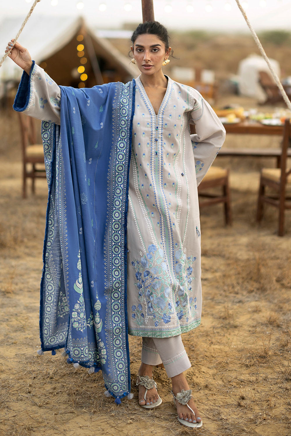 Gul Ahmad | Embroidered Khaddar Winter | K-62010