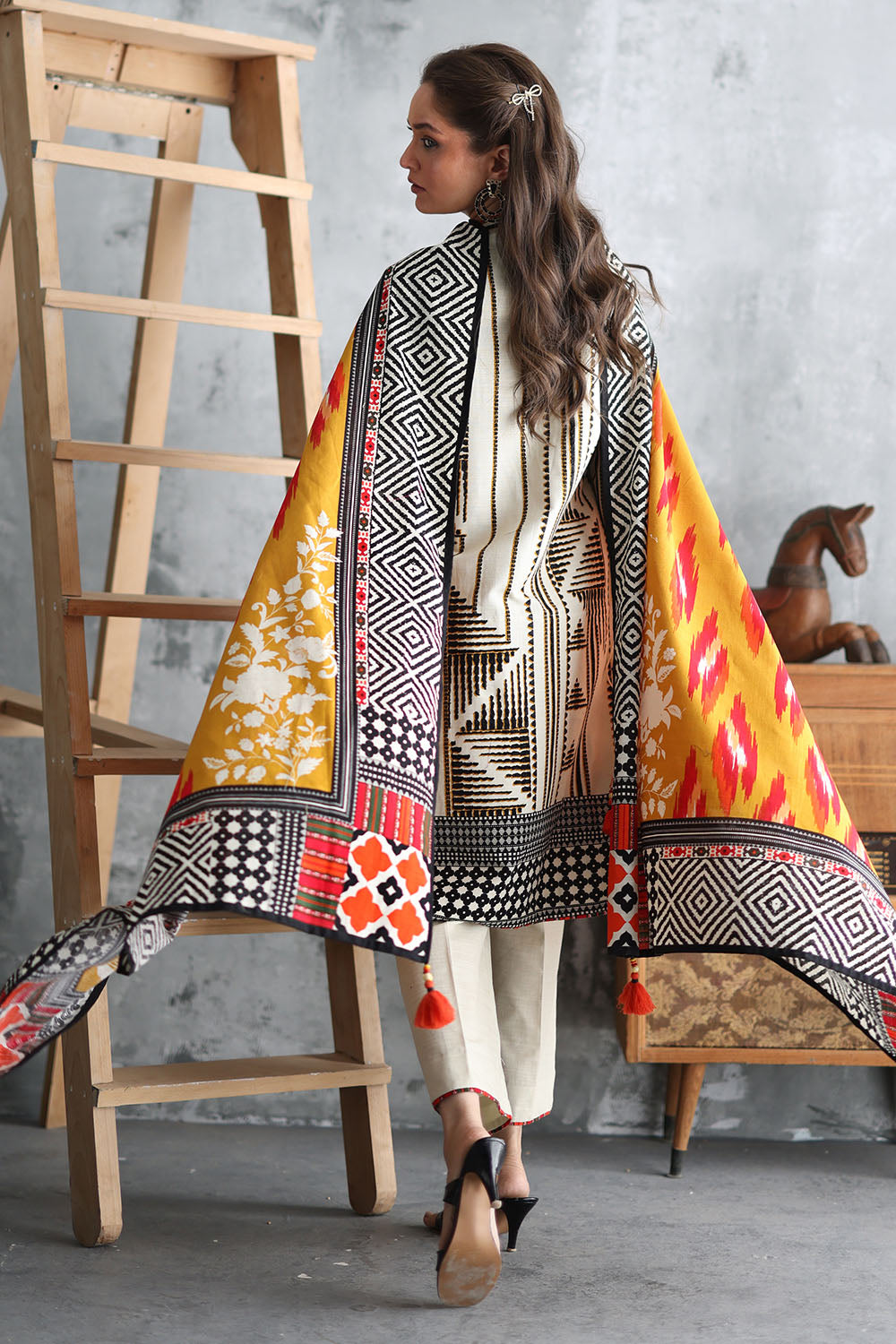 Gul Ahmad | Embroidered Printed Khaddar Winter | K-62044