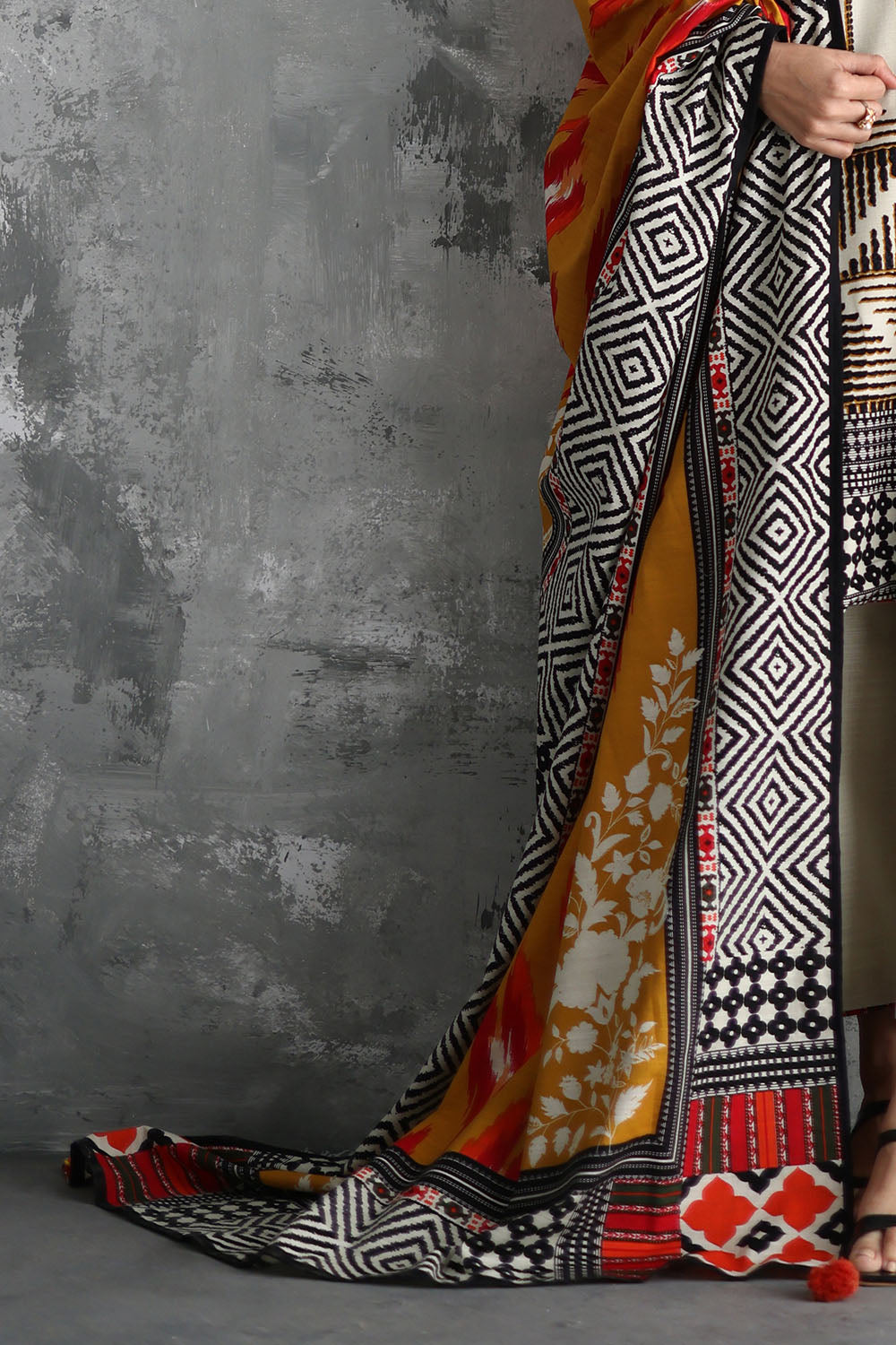 Gul Ahmad | Embroidered Printed Khaddar Winter | K-62044