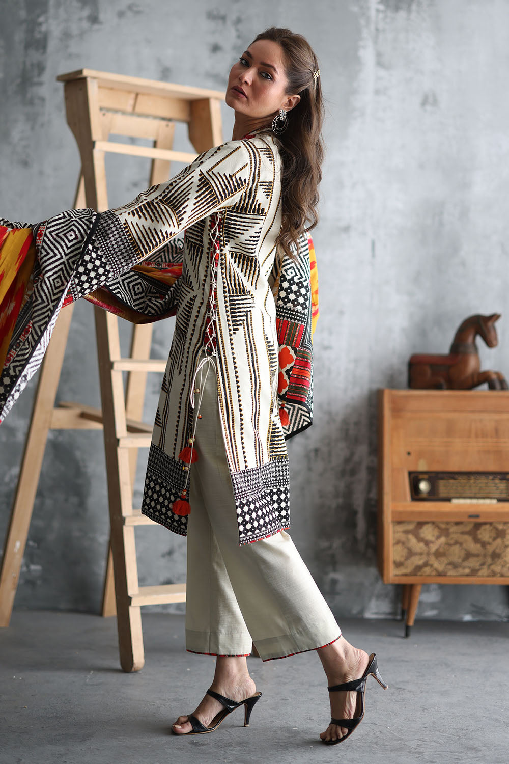 Gul Ahmad | Embroidered Printed Khaddar Winter | K-62044