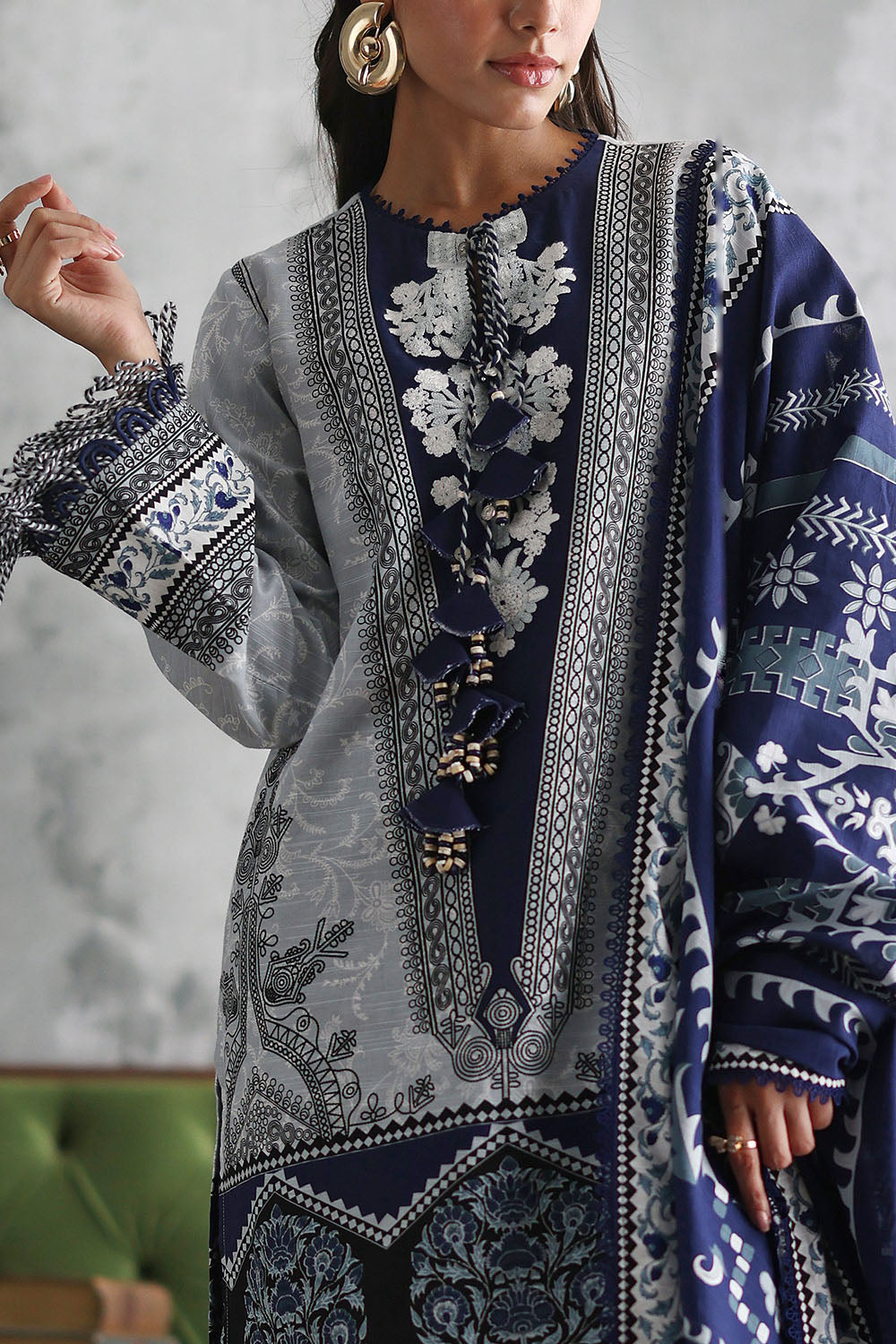 Gul Ahmad | Embroidered Printed Karandi Winter | K-62087