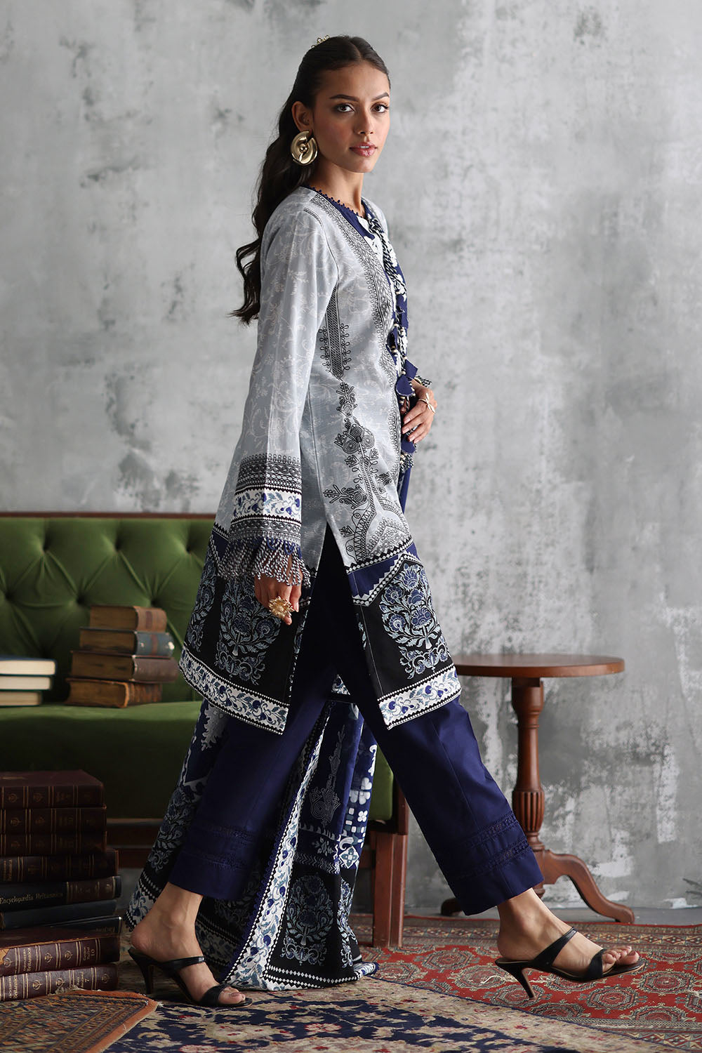 Gul Ahmad | Embroidered Printed Karandi Winter | K-62087