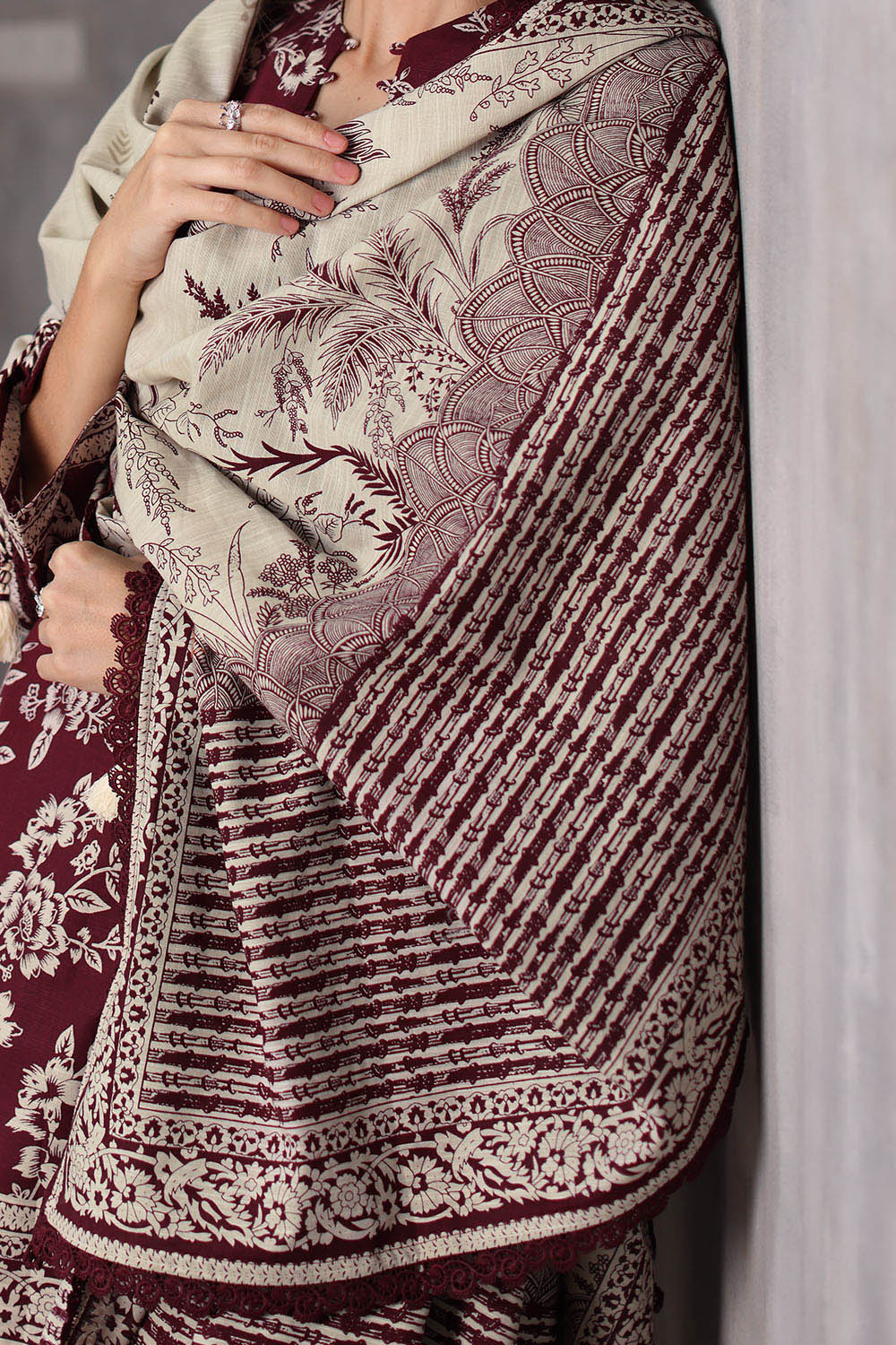 Gul Ahmad | Embroidered Khaddar Winter | K-62058