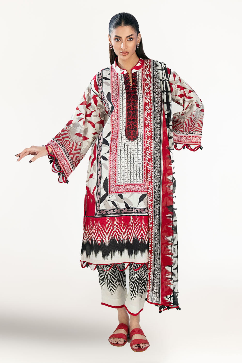 Gul Ahmed | Embroidered Lawn - 3 Piece | CL-62227