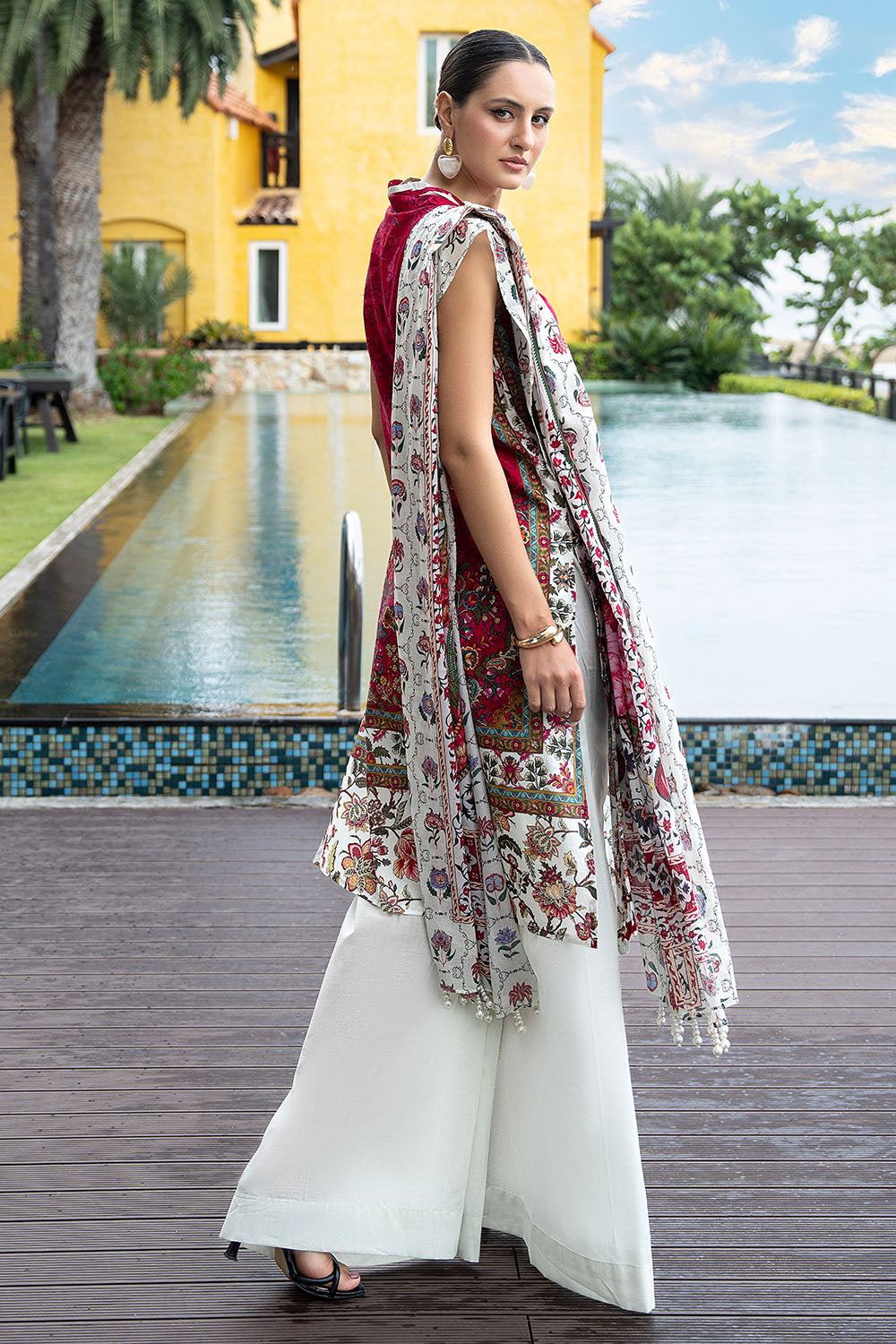Gul Ahmed | Floral Blush 26' - Printed Lawn | CL-62077 A