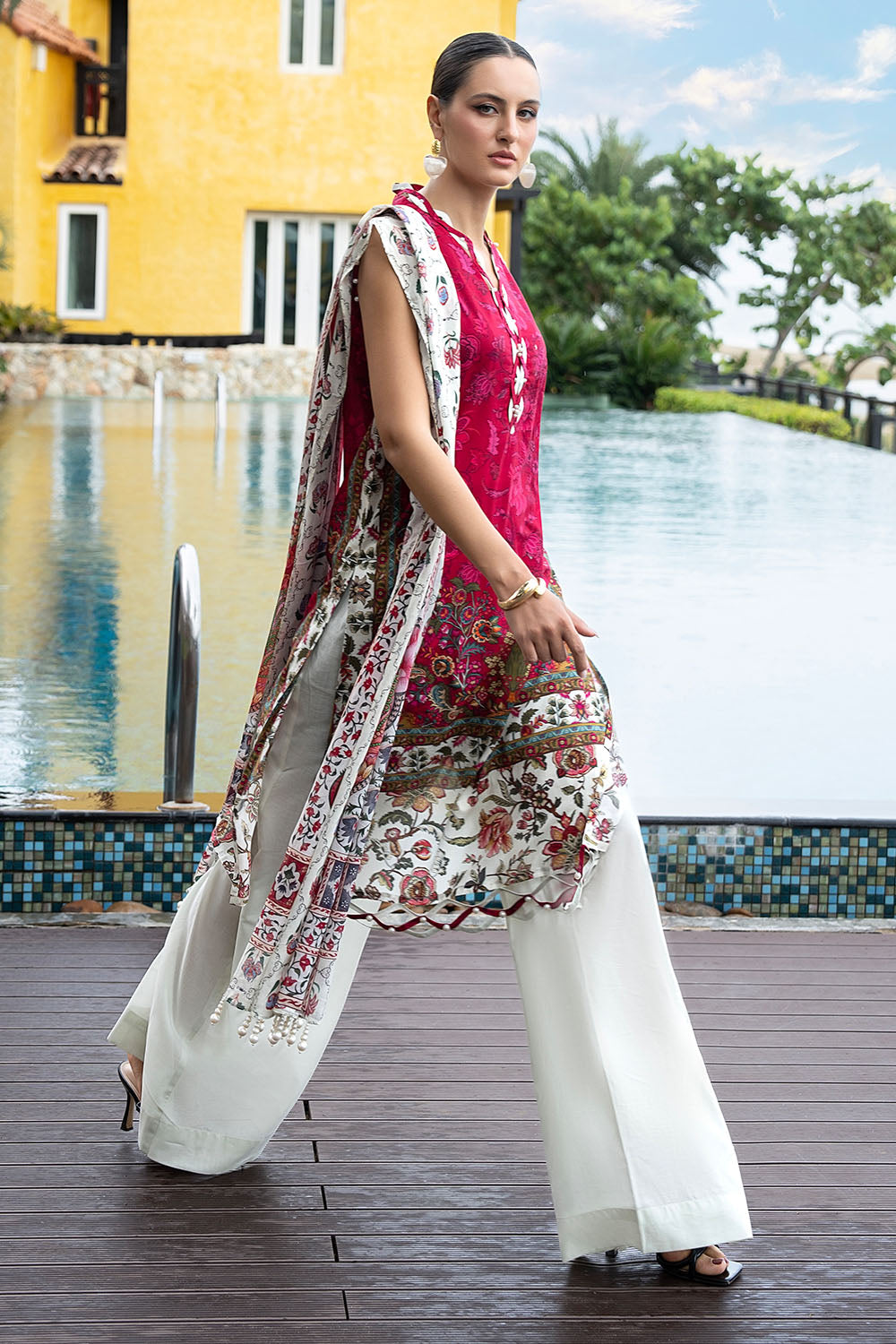 Gul Ahmed | Floral Blush 26' - Printed Lawn | CL-62077 A