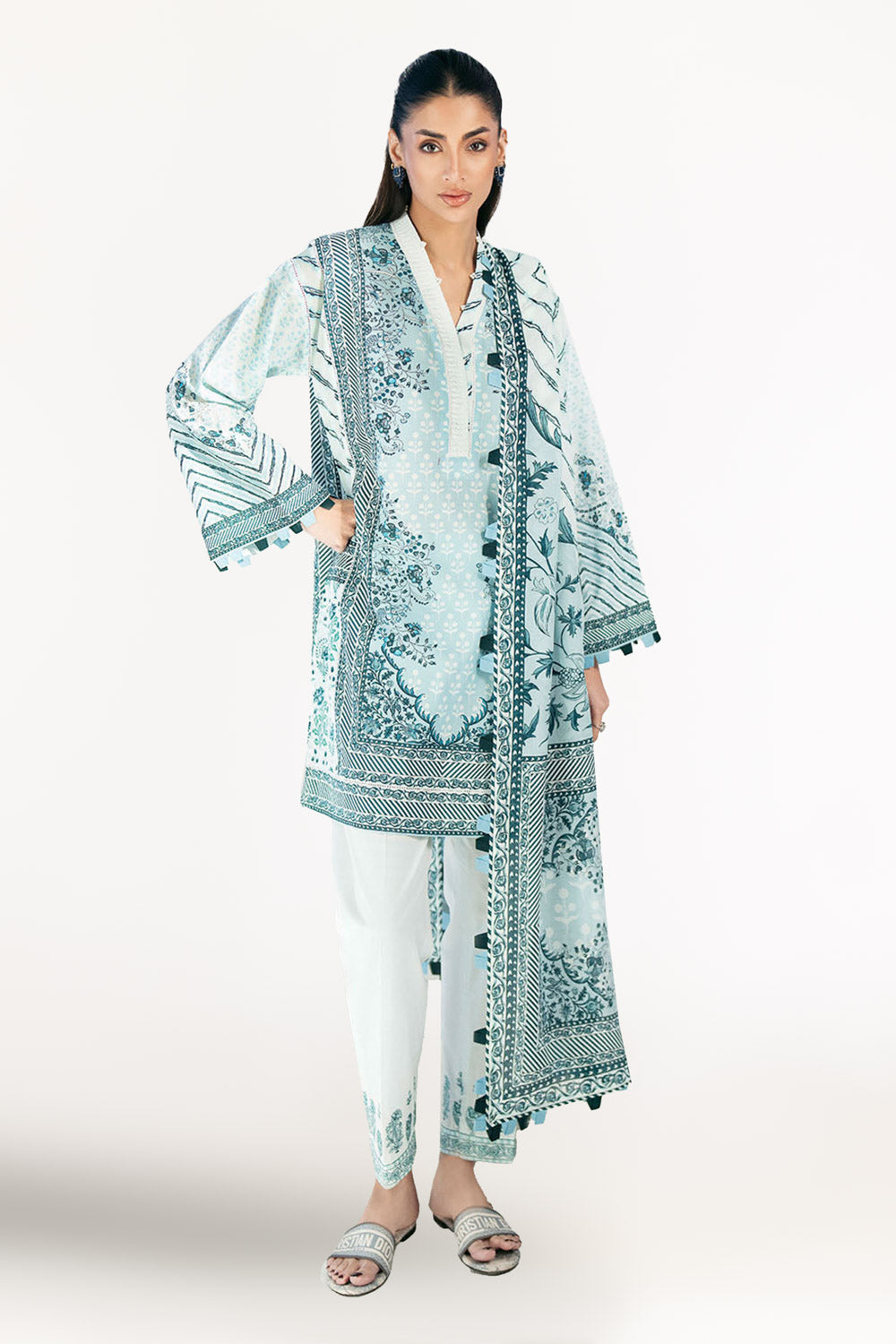 Gul Ahmed | Embroidered Lawn - 3 Piece | CL62296