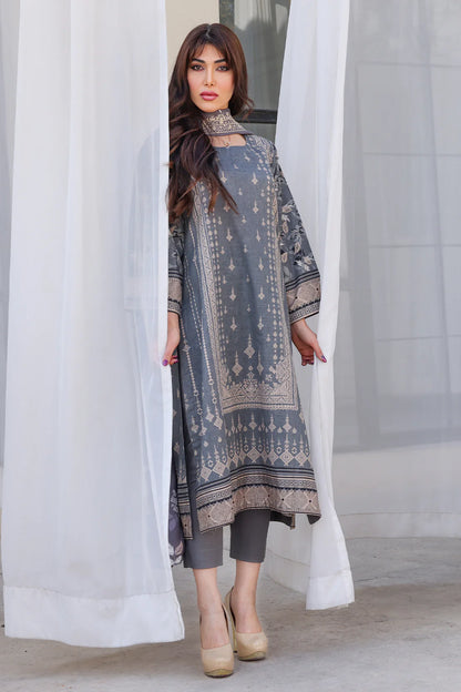 3 PIECE - PREMIUM EMBROIDERED KHADDAR - 8359