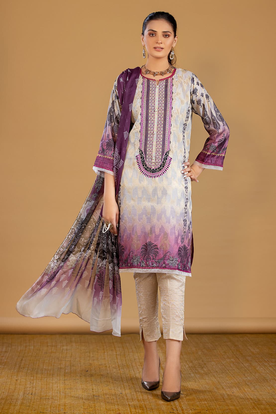 Rahi Embroidered Jacquard 7012