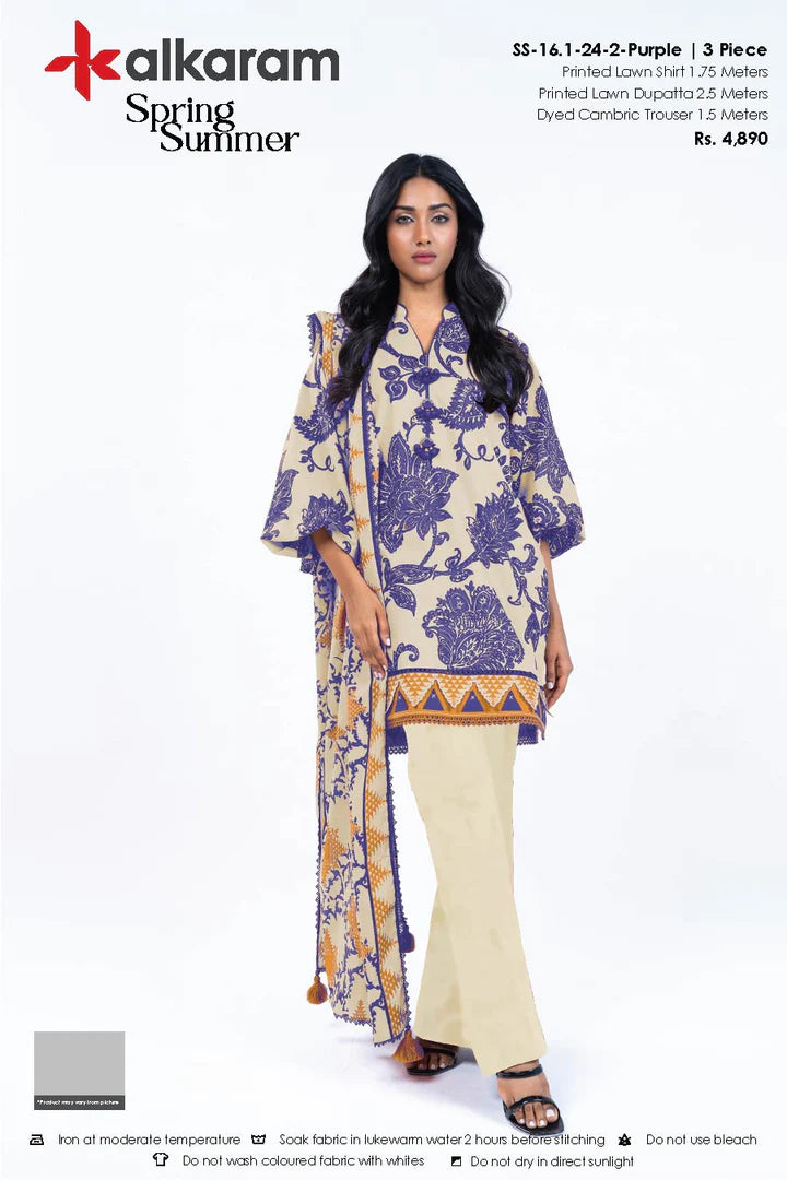 Alkaran | Printed Lawn | 3PC