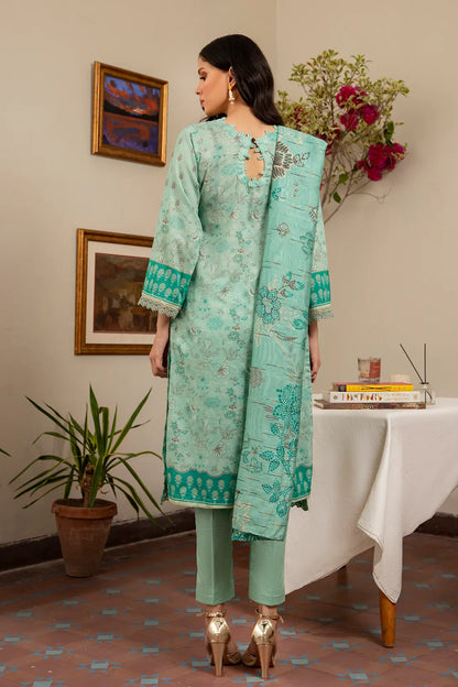 3 Piece - Embroidered Luxury Lawn - 7431
