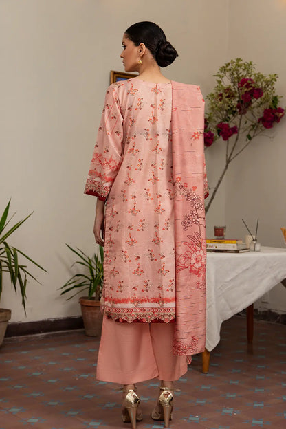 3 Piece - Embroidered Luxury Lawn - 7433