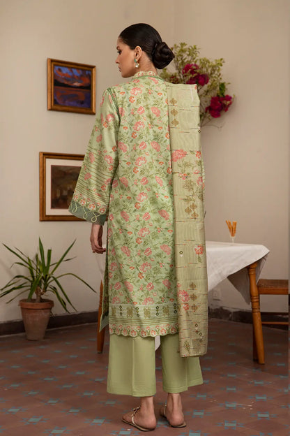 3 Piece - Embroidered Luxury Lawn - 7438