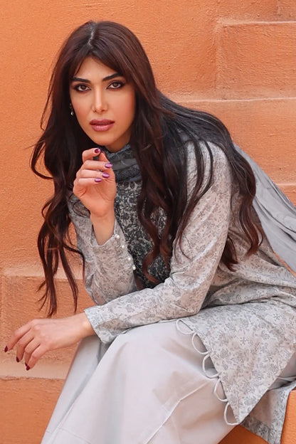 3 Piece - Embroidered Lawn - 8160