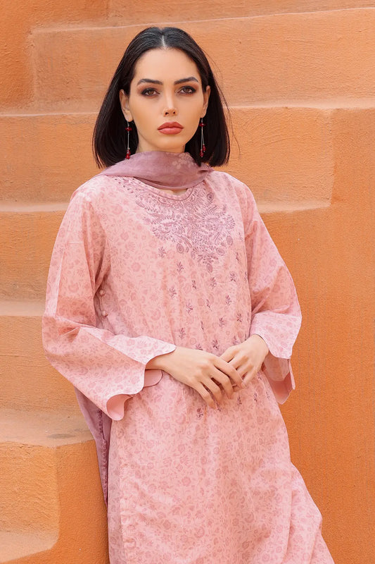 3 Piece - Embroidered Lawn - 8155