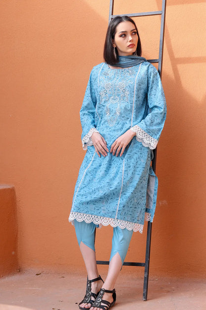 3 Piece - Embroidered Lawn - 8157