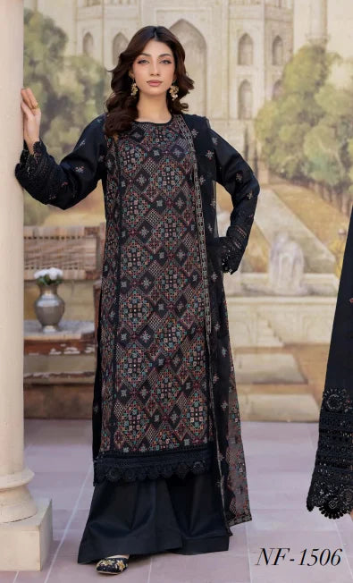 Noor-e-Fajar | Baran Embroidered Lawn | N-1506