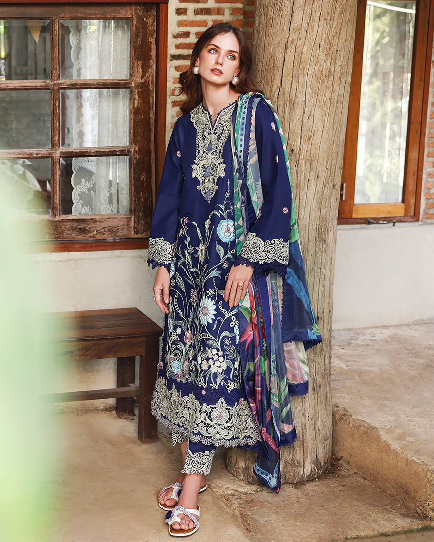 Mushq | Secret Garden - Chikankari Embroidered Lawn | Sylphae