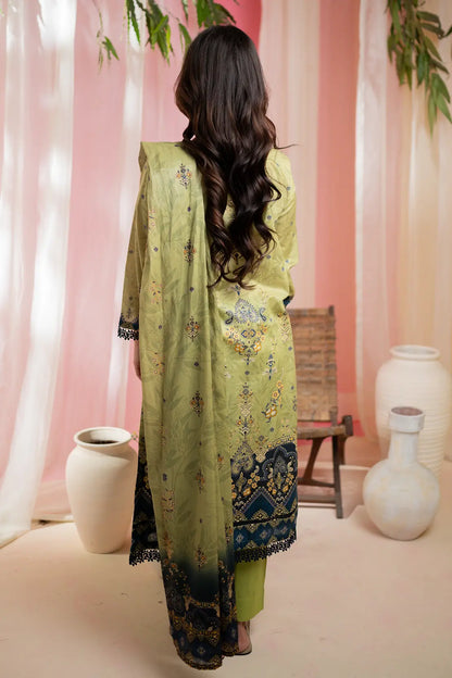 3 Piece - Embroidered Lawn - 8688