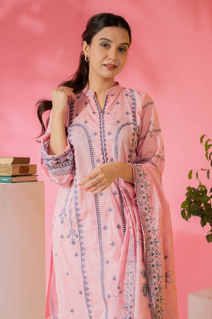 3 Piece - Embroidered Lawn - 8689